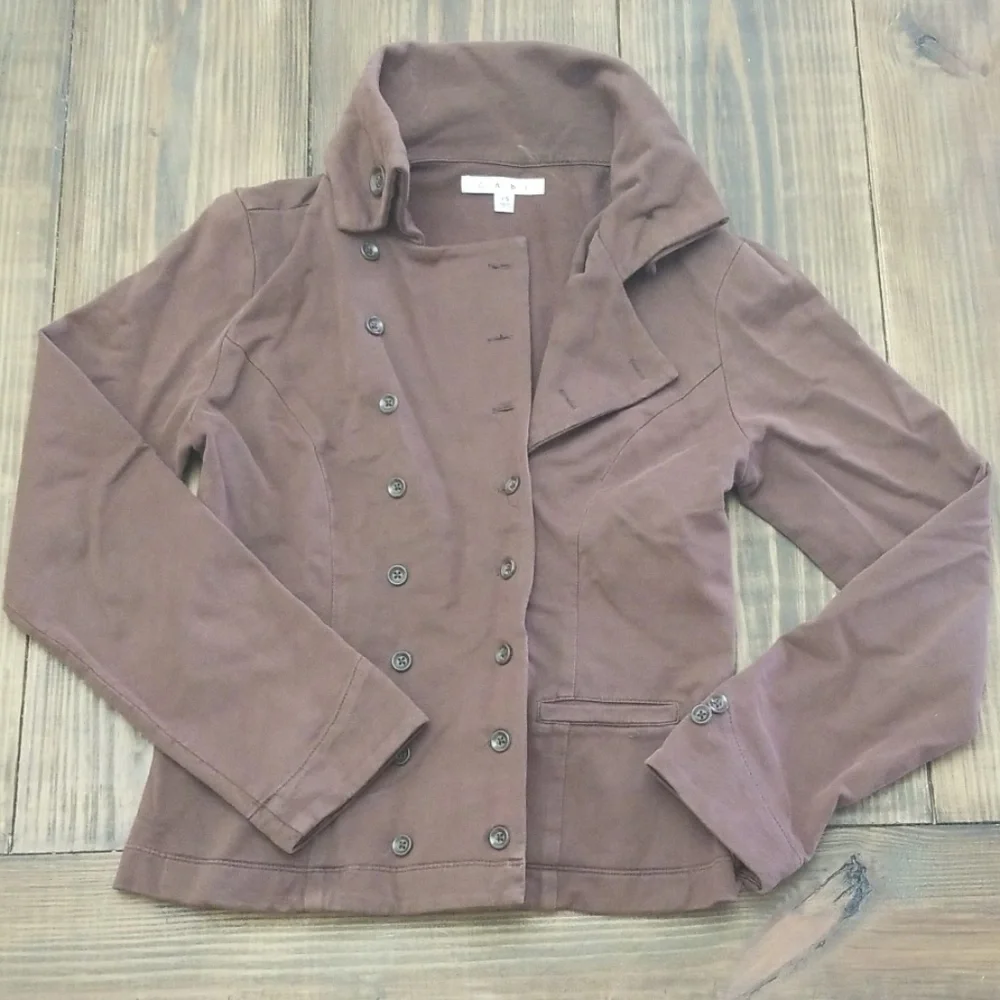 CAbi 711 Brown Cotton Jacket XS